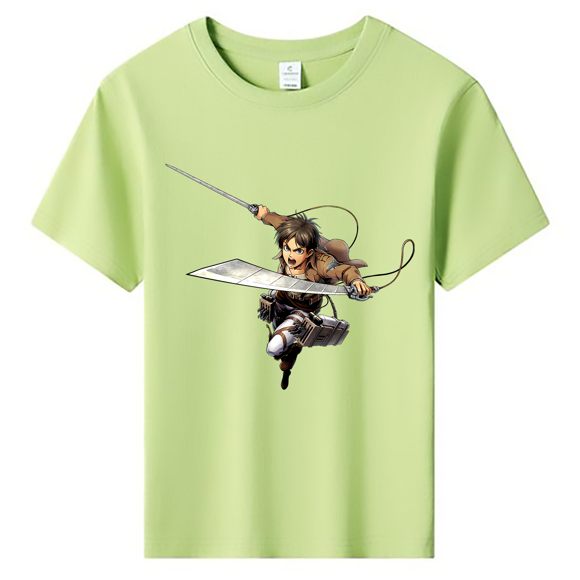 （画像用） 進撃の巨人 エレン･イェーガー Attack on Titan Eren Jäger 綿100％キッズTシャツ（フロントプリント）